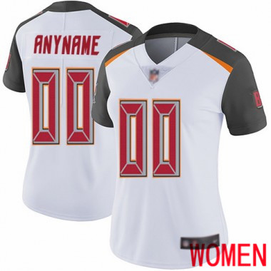 Football White Jersey Women Limited Customized Tampa Bay Buccaneers Road Vapor Untouchable->customized nfl jersey->Custom Jersey